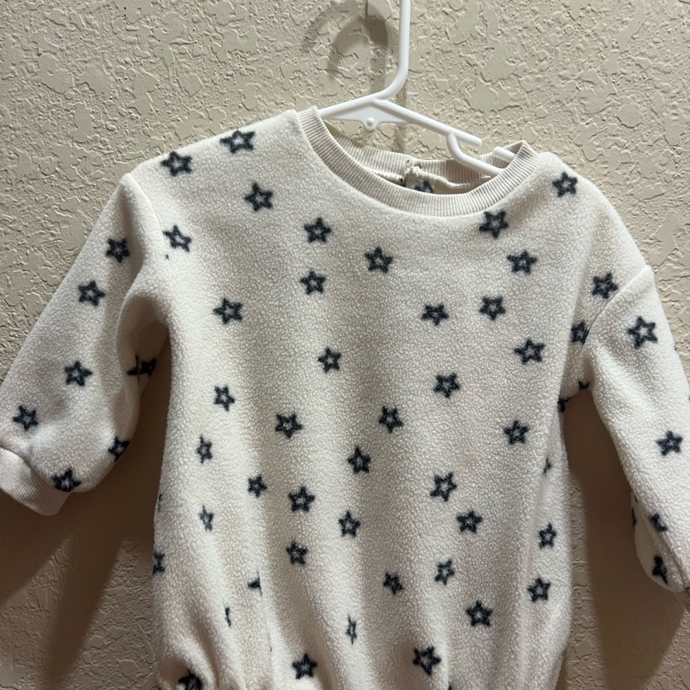 Starry White and Black Kids One Piece